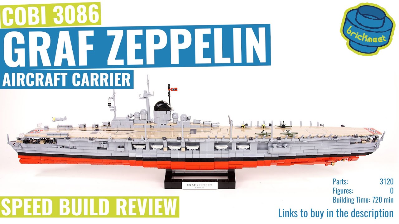 COBI 3086 Graf Zeppelin Aircraft Carrier - Speed Build Review