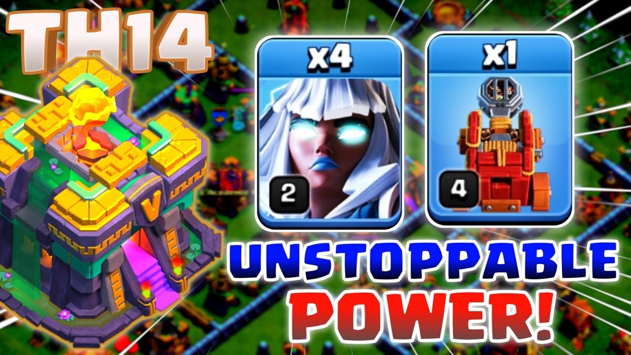 TH14 Strongest Attack Strategy with 4 Electro Titans - Unstoppable Power!