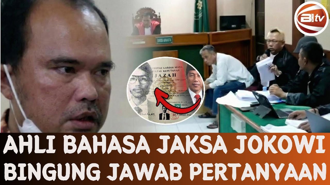 Ahli Bahasa Jaksa Jokowi Kebingungan Hadapi Pertanyaan Pengacara Soal Ijazah