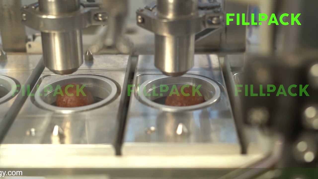 Automatic Double Head Linear Cup Filling & Sealing Machine for Gulabjamun