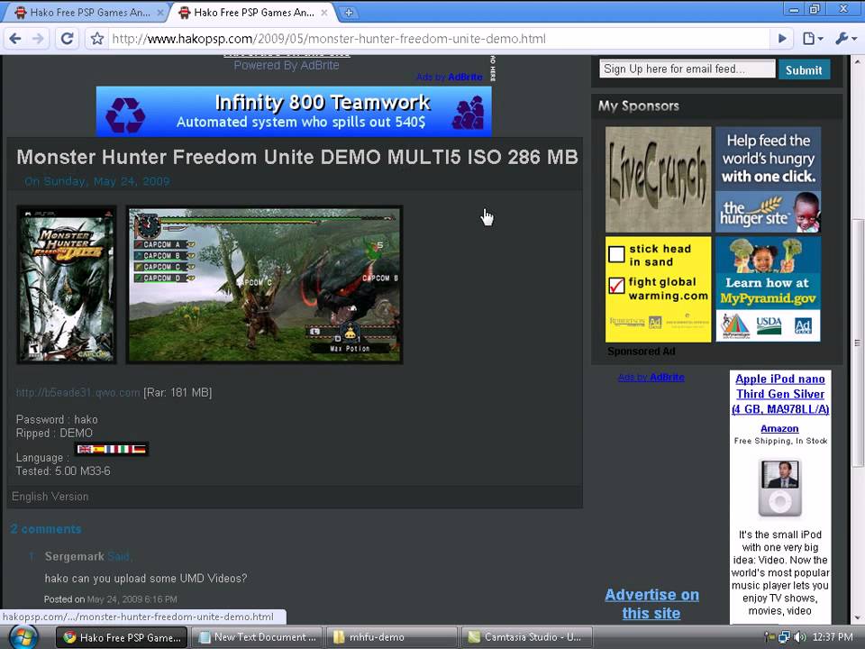 Monster hunter freedom unite demo free download