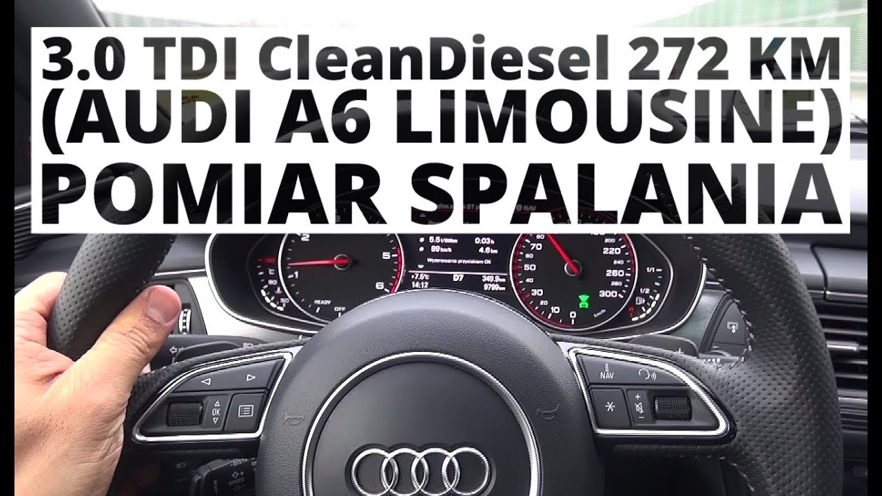 Audi A6 3.0 TDI quattro 272 KM (AT) - pomiar spalania
