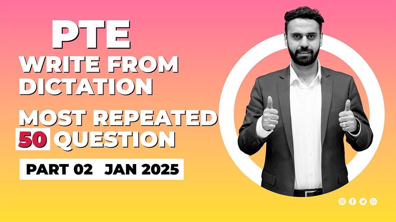 PTE Listening Write From Dictation | Real Exam Prediction January 2025 - Part 2 | VLE