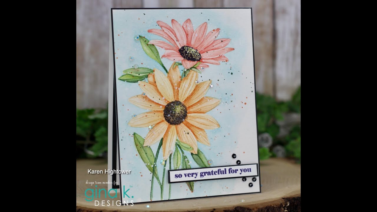 Gina K Designs Delightful Daises Watercolored