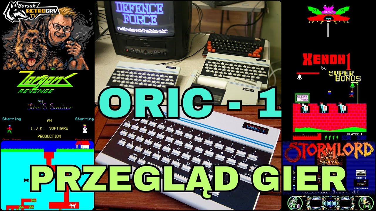 Borsuk Retro Gry TV: ORIC - 1 - Mandarynkowy Brytyjski Komputer - Przegląd Gier #1