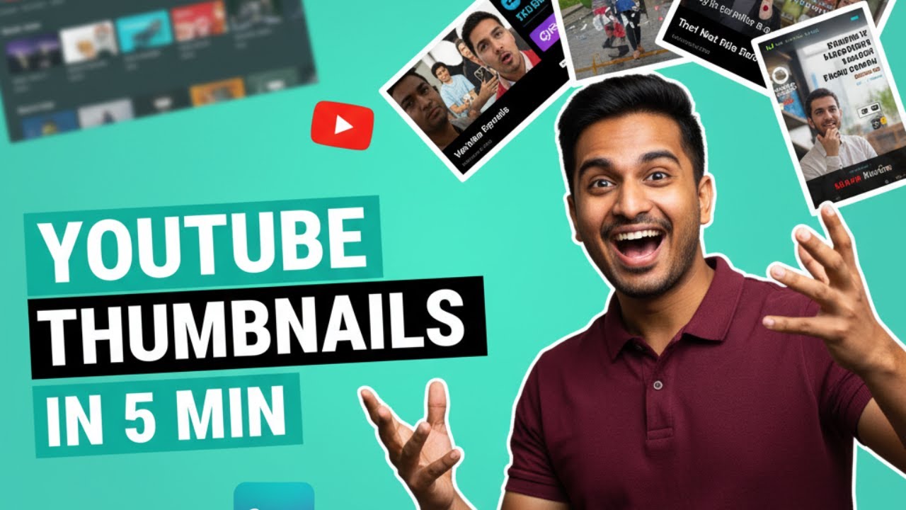 YouTube Thumbnail Creation in 5 Minutes | Telugu Tutorial | Easy Canva Tips