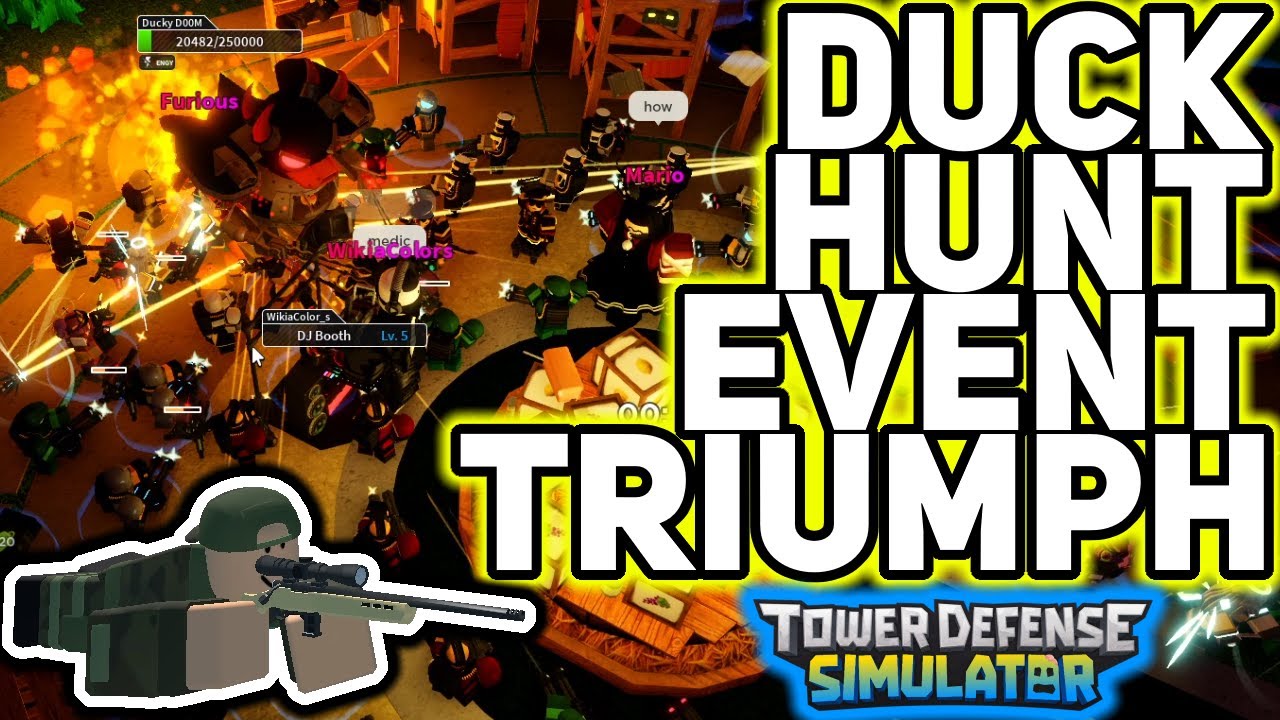 TRIUMPH Duck Hunt Event (First Try) - Ducky DOOM Boss - Tower Defense Simulator