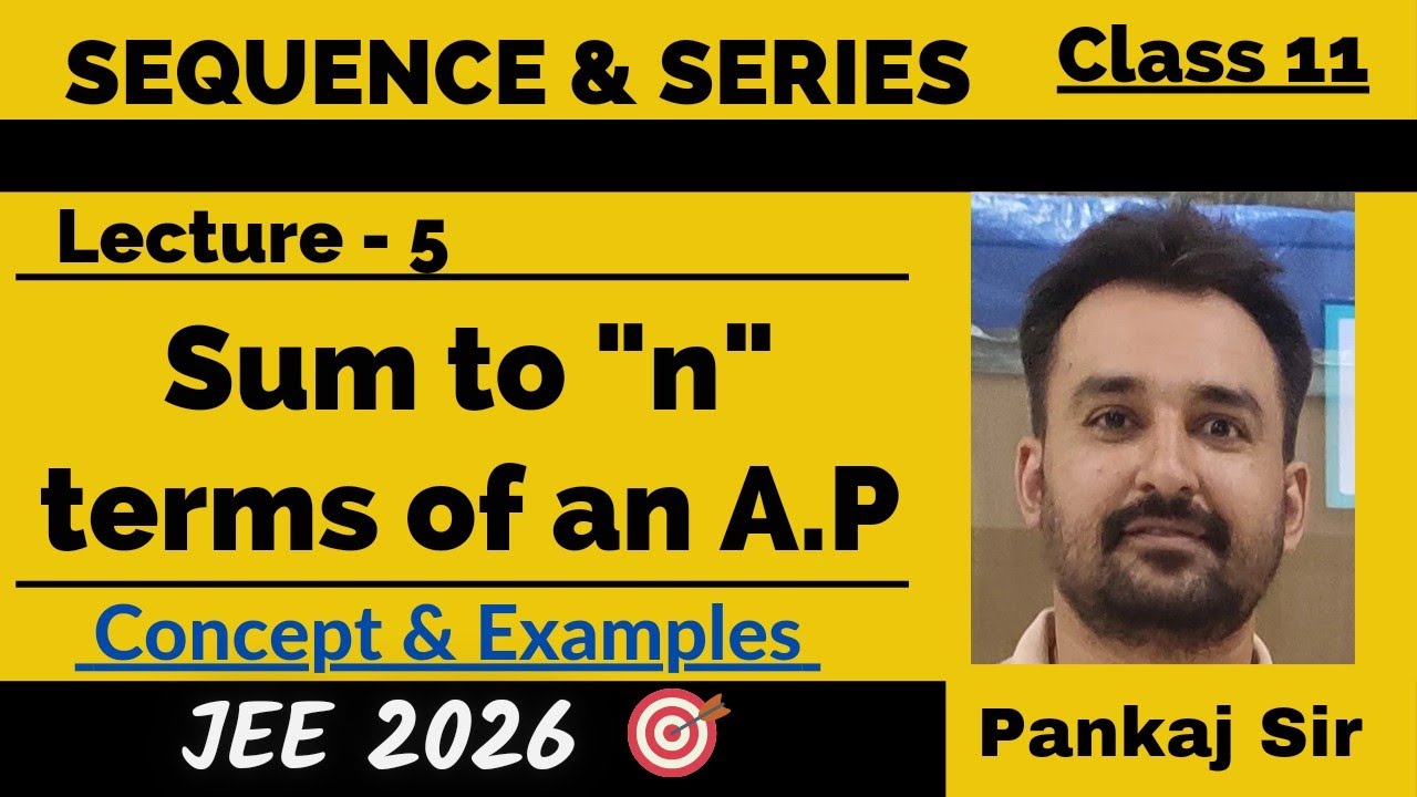 Sum to n terms| Arithmetic Progression| Sequence & Series@FutureFoundation3012 #iit #jee #maths