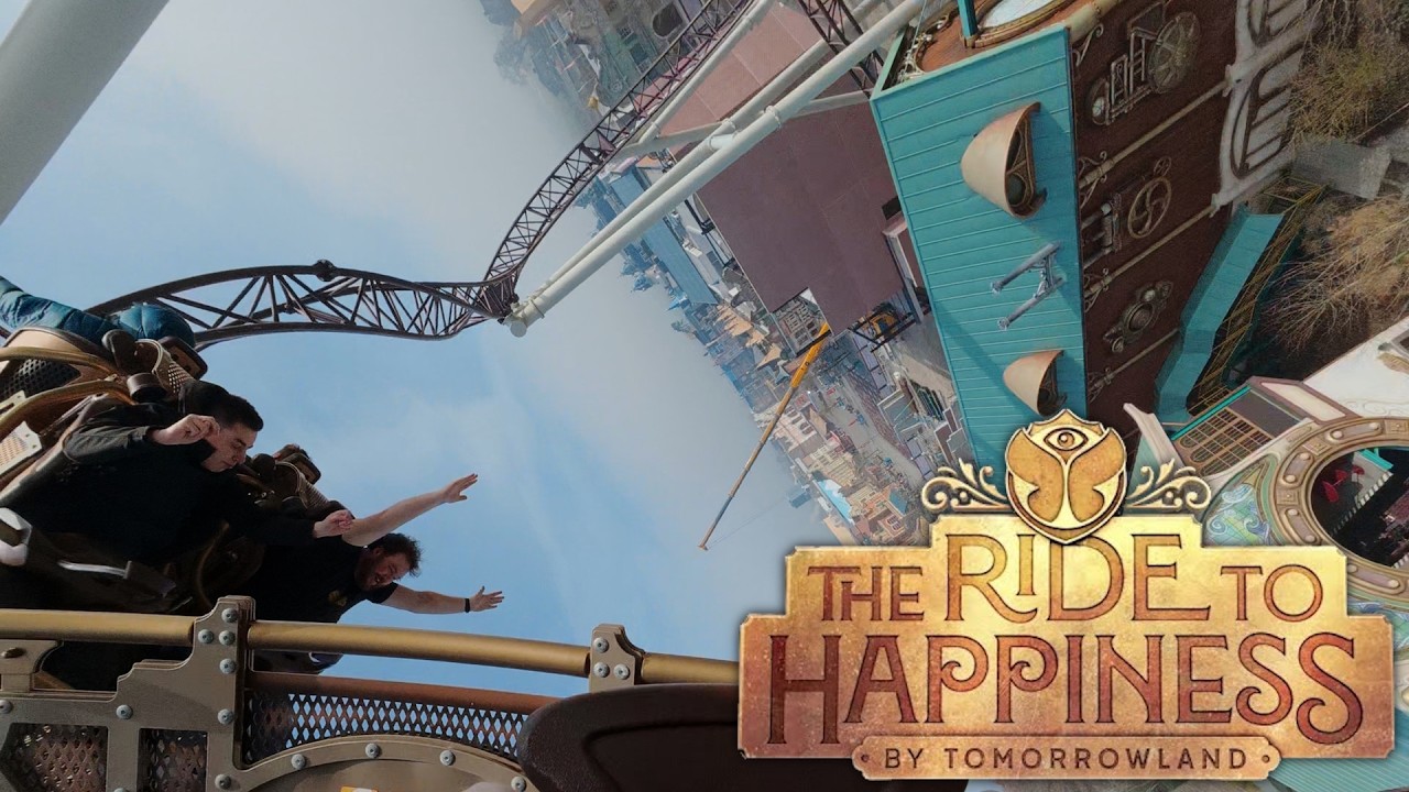 The Ride to Happiness by Tomorrowland - First ride reaction POV - Plopsaland Belgium