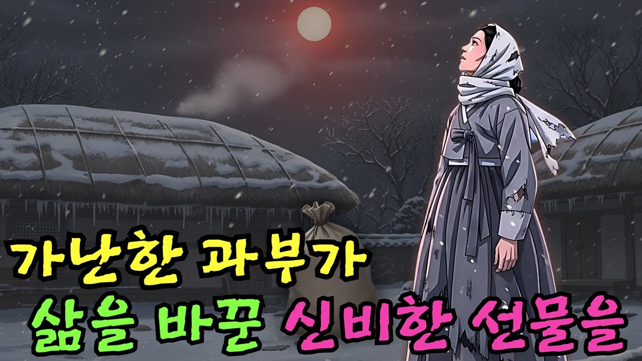 👌잠자기전 듣는 옛날이야기 1시|가난한 과부가 삶을 바꾼 신비한 선물을 받았다ㅣ옛날이야기 ㅣ민담 ㅣ오디오북ㅣ전설ㅣ설화 ㅣ야담