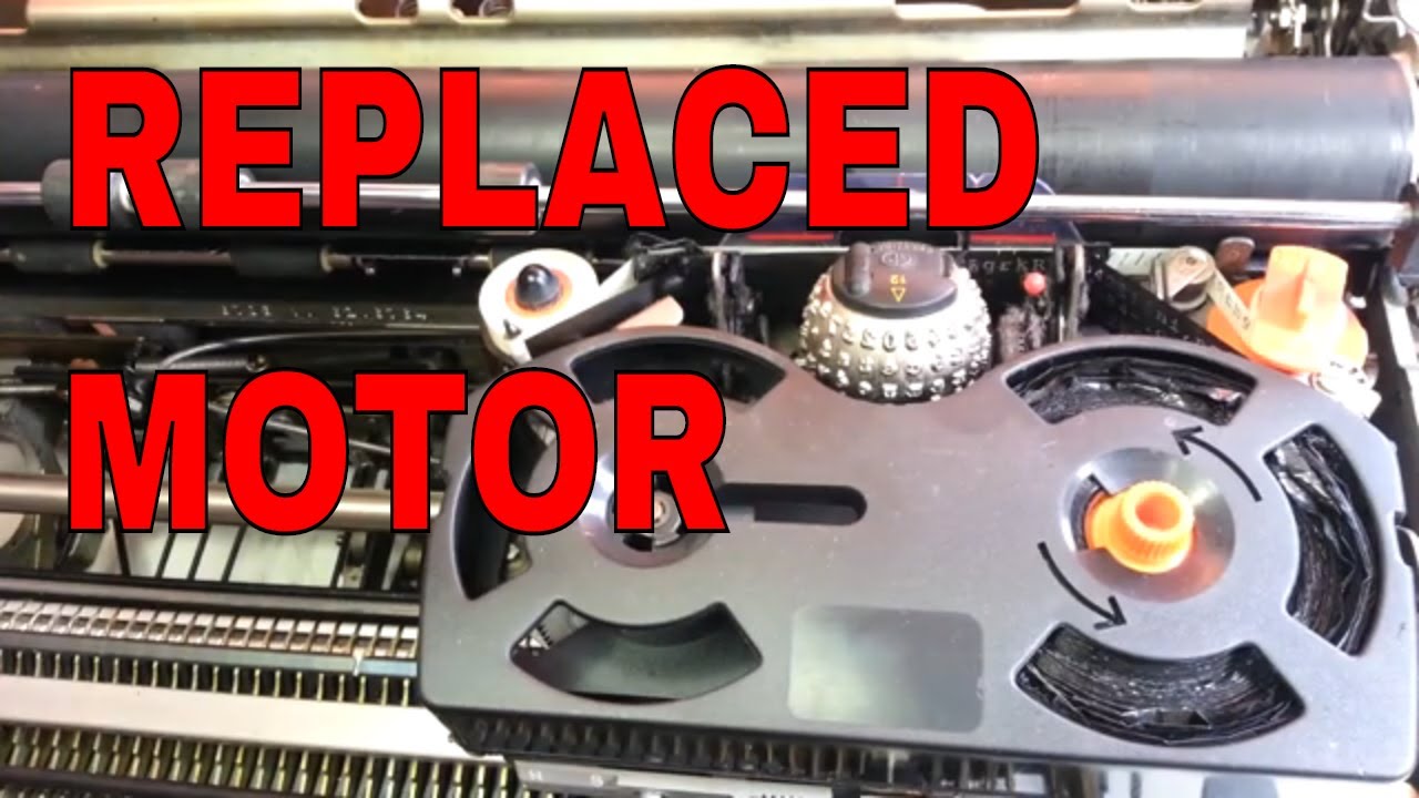 IBM Selectric Typewriter Motor Removal Replacement Install Belt Tightened