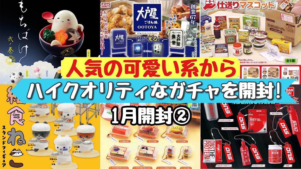 【ガチャガチャ】1月開封②：人気の可愛いガチャ〜ハイクオリティなガチャまで新作を一気に開封！