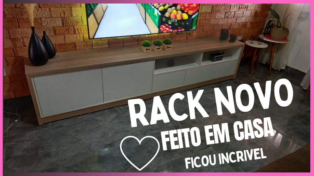 COMPRAMOS 3 CHAPAS DE MDF , E O MARIDO FEZ NOSSO NOVO RACK PRA SALA DA NOSSA CASINHA
