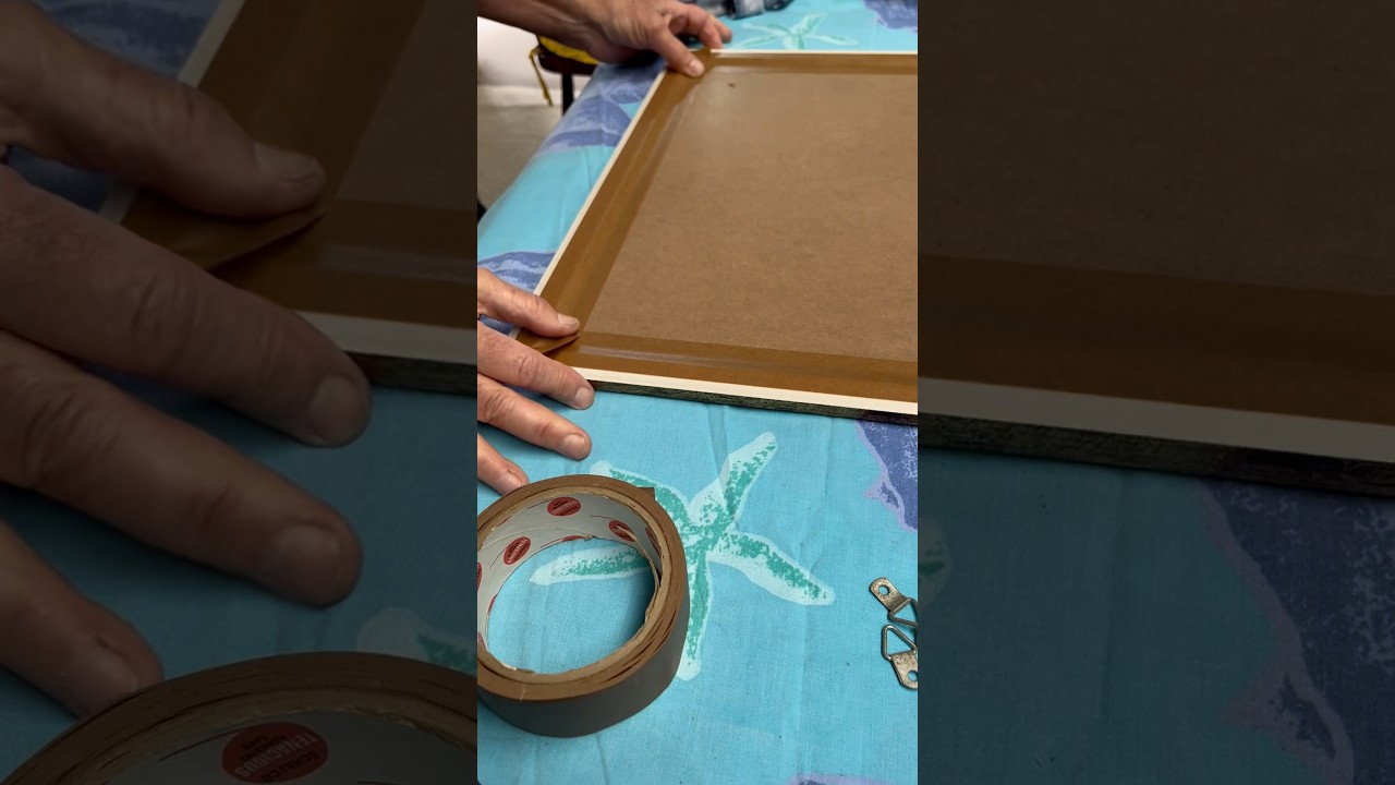 Redoing and sealing the back of a FRAME #framing #art #diyprojects