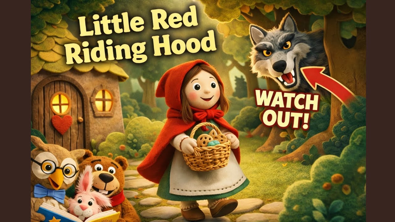 Little Red Riding Hood 🐺 | A Gentle Bedtime Fairy Tale Story for Kids | Puppet Pals TV