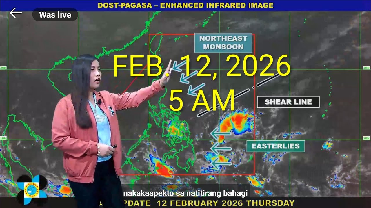 PAGASA WEATHER UPDATE FEBRUARY 12, 2026 5 AM #weather #amihan #shearline #dostpagasa #ulatpanahon 