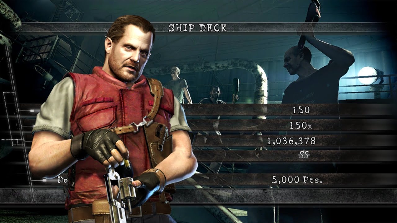 Resident Evil 5 Mercenaries Reunion - Solo - Ship Deck - 1,036,378 (Barry)