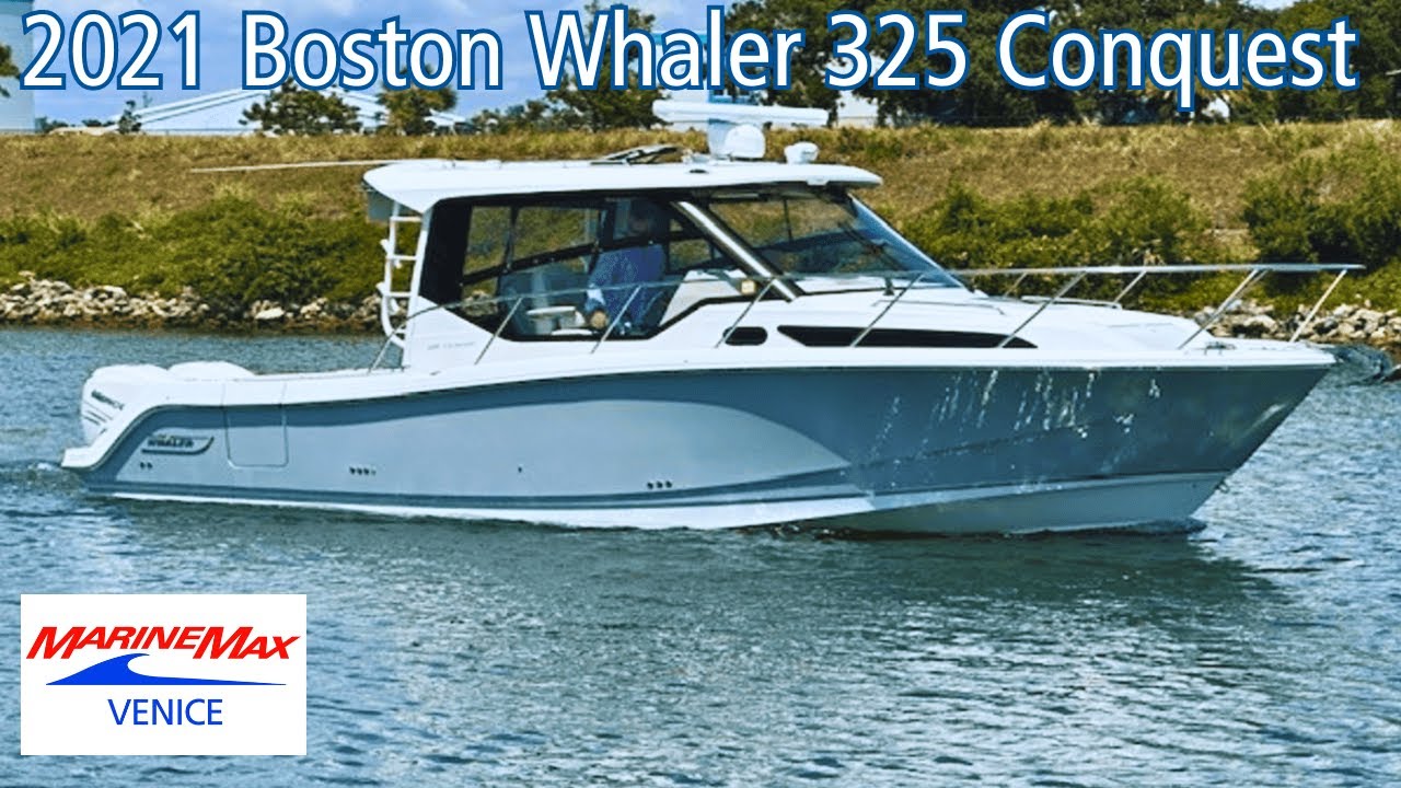 STEP ABOARD the 2021 Boston Whaler 325 Conquest AVAILABLE NOW at MarineMax Venice