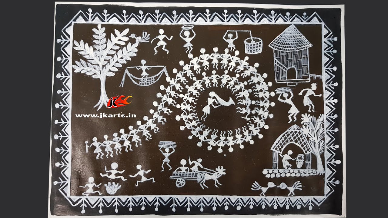 Warli Painting  #12b | JK Arts Classes