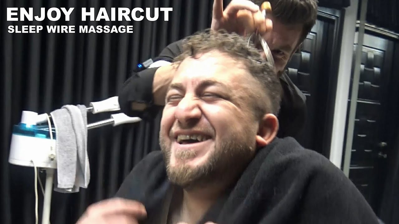 SONER GAVE ME SURPRISE MASSAGE AFTER HAIRCUT + SLEEP WELL + ASMR Head,Ear,Face,Neck,Sleep Massage
