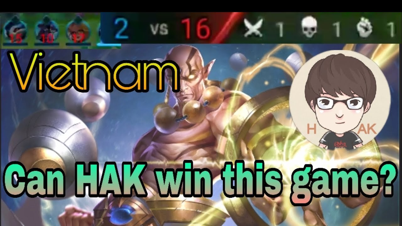 《AHQ HAK》 Vietnam rank. 2kill 16death.  Enemy VN progamers?!  #AIC #Rov #傳說對決 #Li&ecirc;nQu&acirc;nMobile #펜타스톰