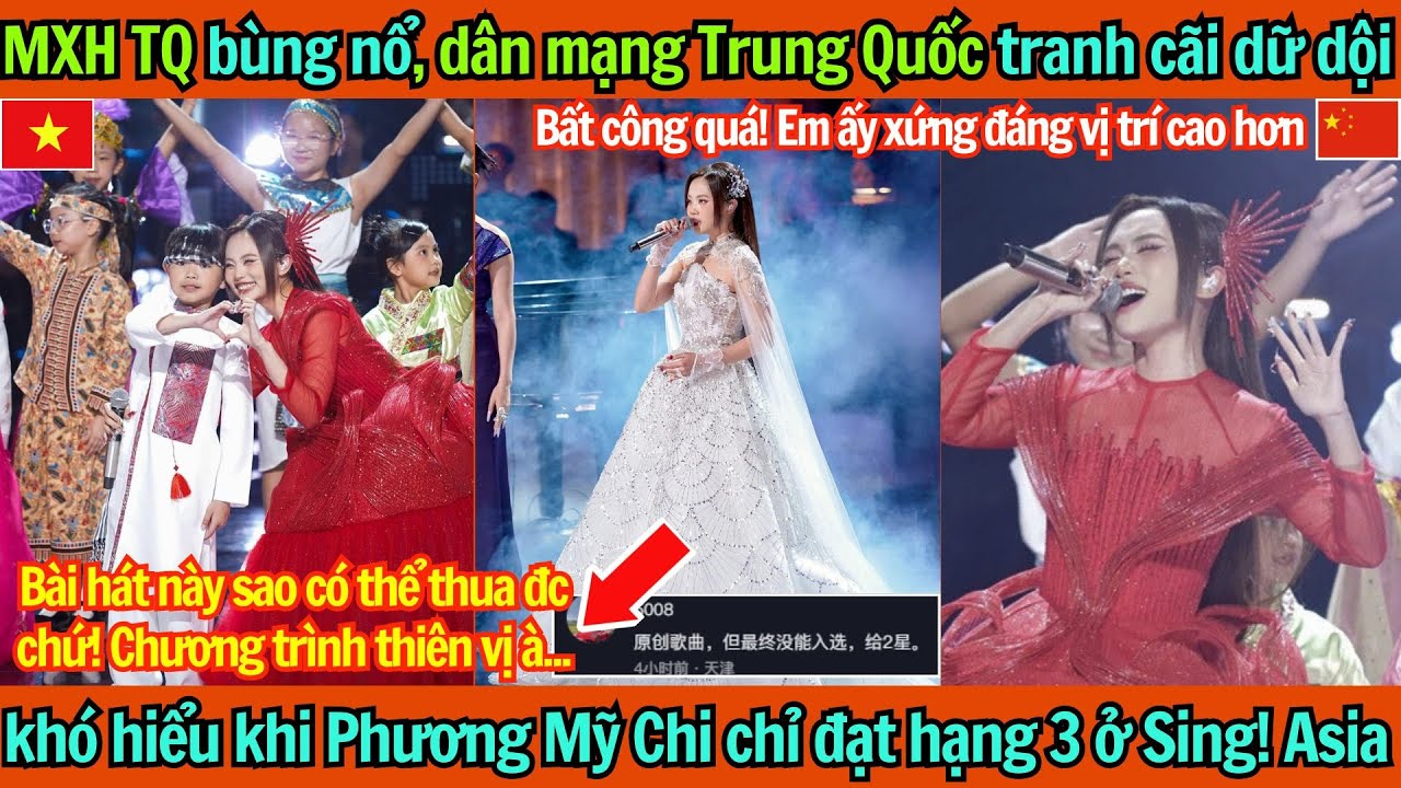 MXH TQ bùng nổ, Dân mạng TQ sốc, tranh cãi với kết quả của Phương Mỹ Chị tại chung kết Sing Asia