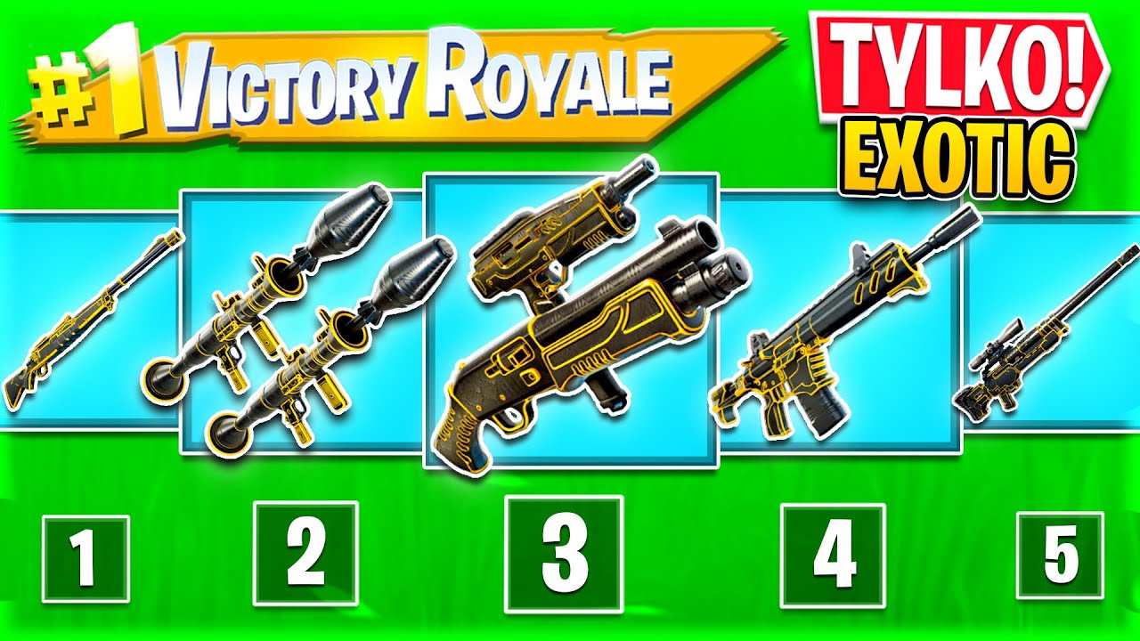 TYLKO EGZOTYCZNE BRONIE CHALLENGE w Fortnite