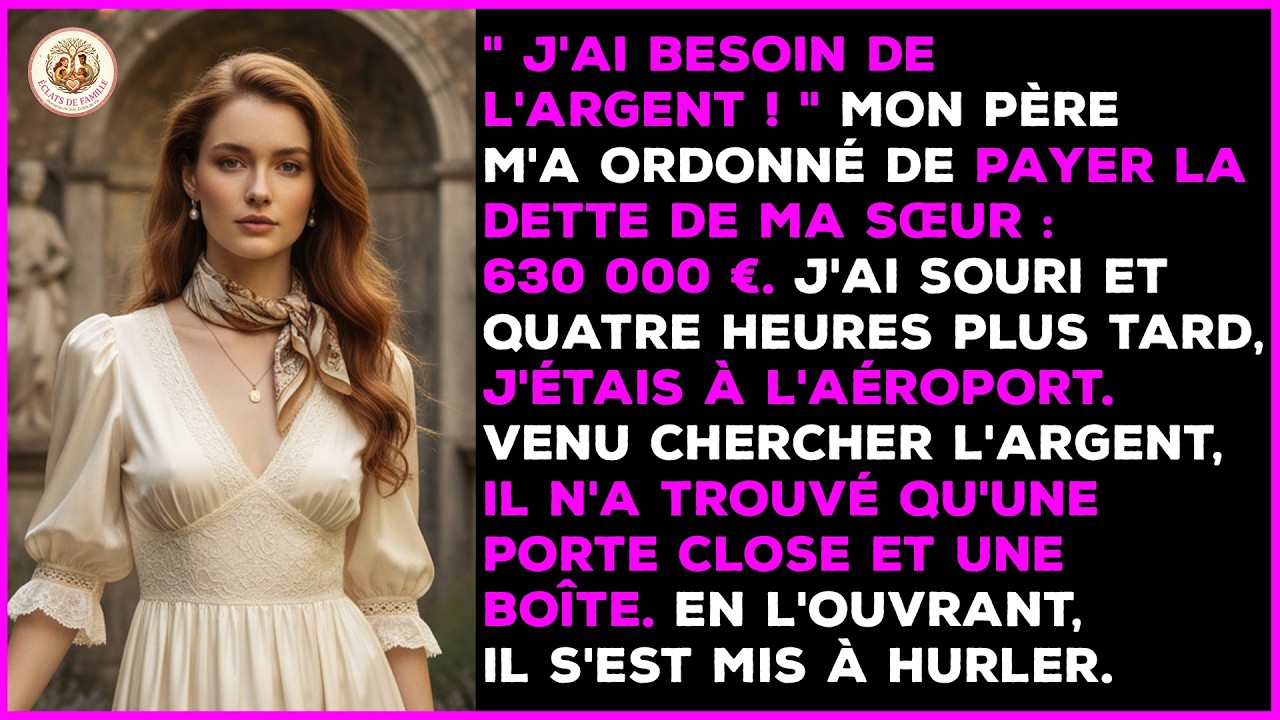 Mon père voulait que je paie la dette de ma sœur, alors j'ai disparu sans prévenir.