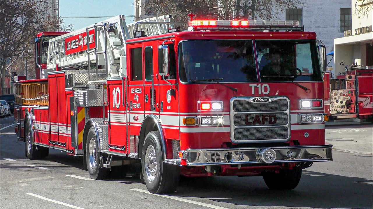 LAFD RA10, RA810, & Light Force 10 Responding