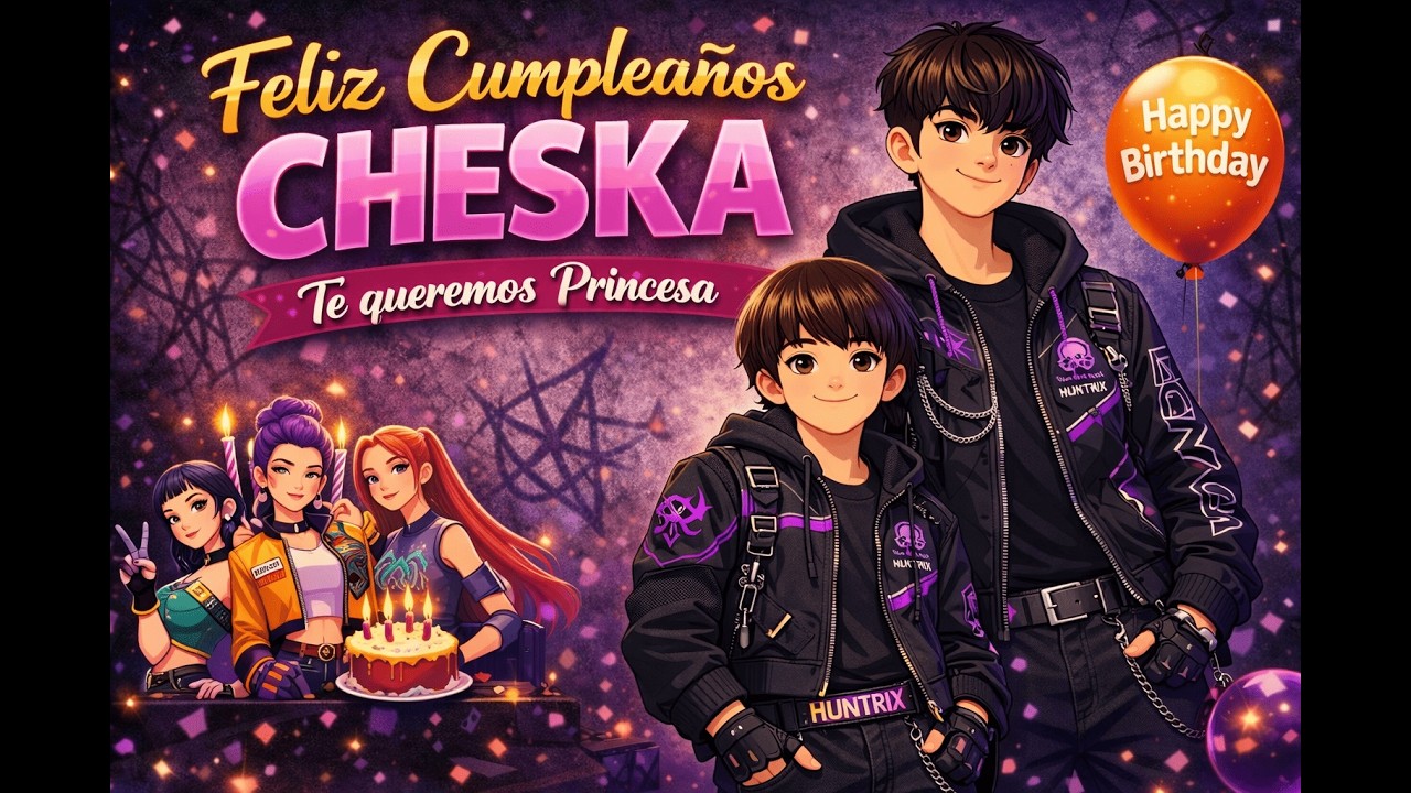 FELIZ CUMPLEAÑOS CHESKA | Canción Sorpresa con Familia a Distancia 🎵🎈