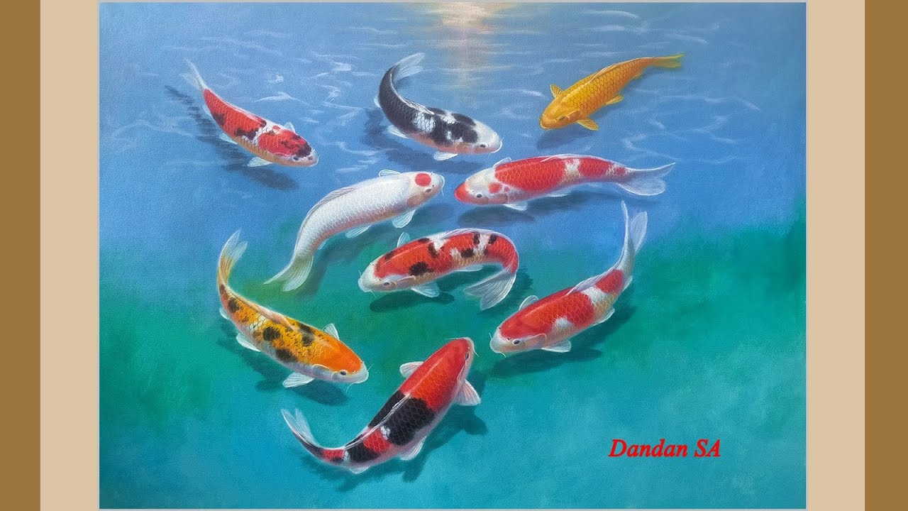 CARA MENGGAMBAR IKAN KOI UNTUK PEMULA / KOI / MELUKIS KOI / TUTORIAL 122