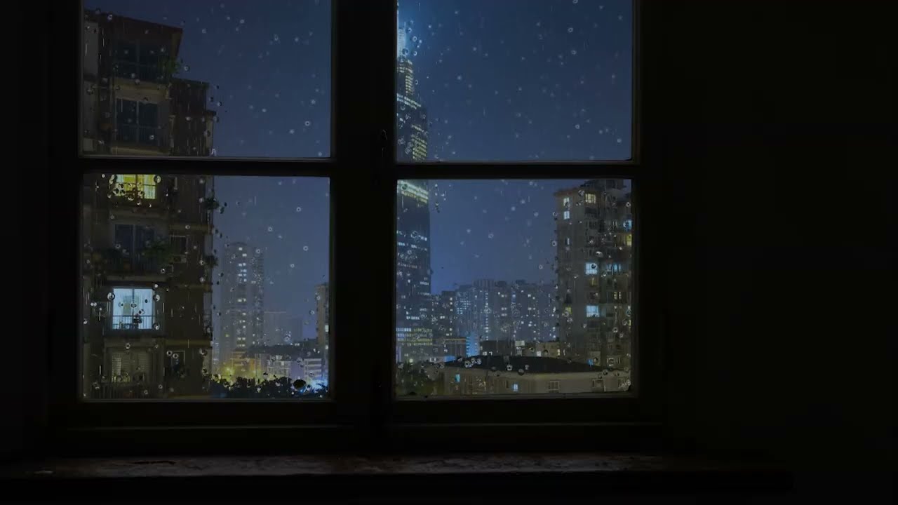 Soft Rain Drops On The Window | A cozy sound cocoon for sleep | Melt away the burden of the day