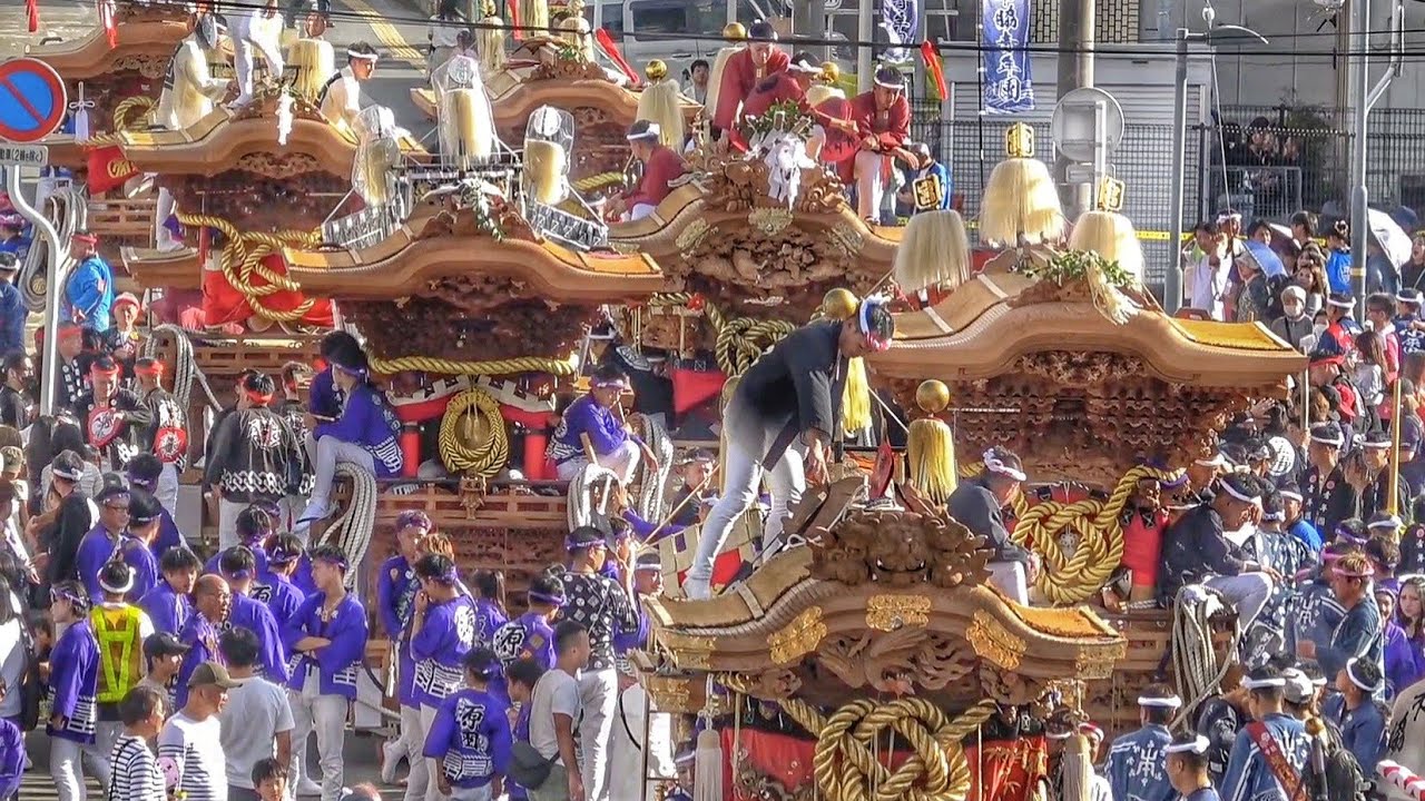 2025.10.11 和歌山県 橋本市制20周年記念 だんじり パレード出発 (妻·橋本·北馬場·橋谷·市脇·原田·古佐田·御幸辻·小原田·東家)