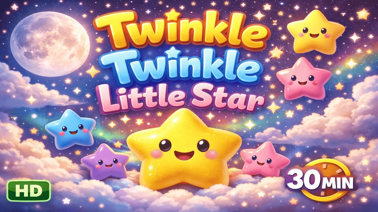 30 Minute Bedtime | Twinkle Twinkle Little Star | Nursery Rhymes for Kids | Lullaby