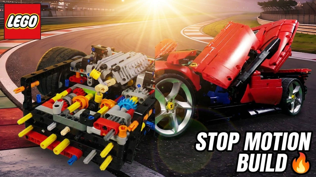 LEGO Technic Ferrari Daytona SP3 | #42143 | Stop Motion Speed Build | Ultimate Supercar Assembly