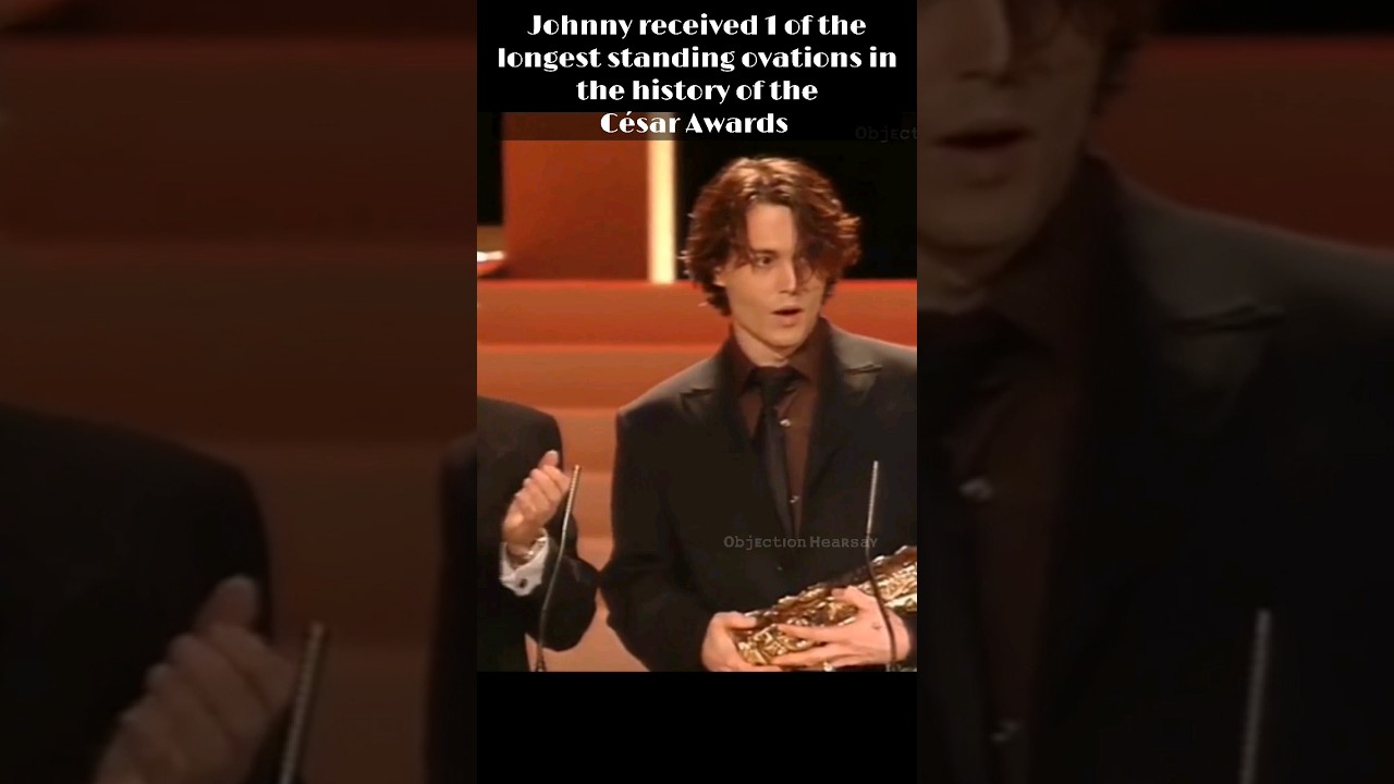 Johnny Depp Gets Standing Ovation At French Oscars In 99' C&eacute;sar Awards 🏆 #shorts