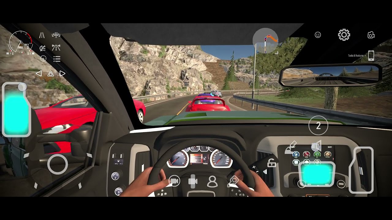 Zero accident challange. Driving simulator. Manual gear shift.
