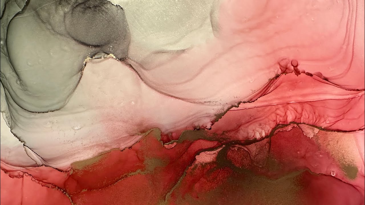 Alcohol Ink Art - Lines and Shapes ❤️🎄 #abstract #abstractart #alcoholink #alcoholinkart