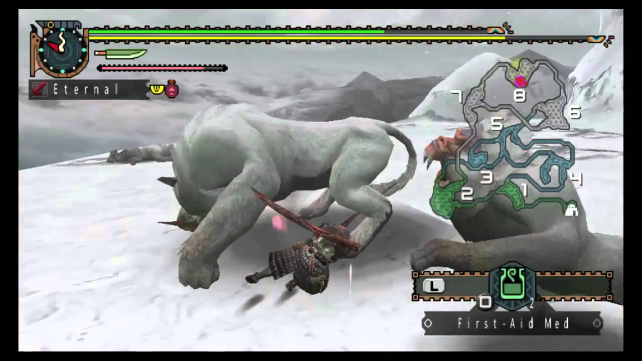 19. Icicle Ape | Blangonga | Low Rank | MHFU | Long Sword (No Commentary)