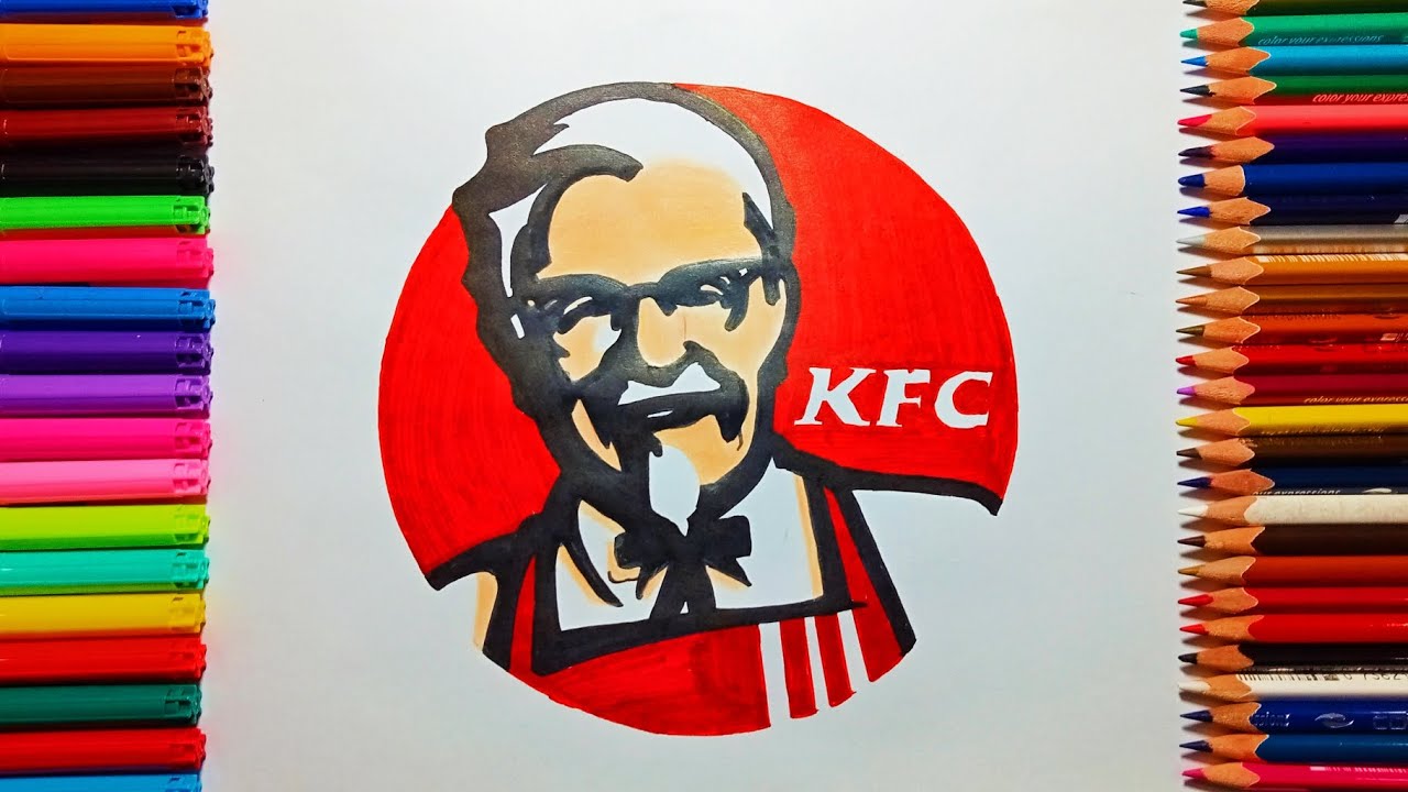 HOW TO DRAW THE KFC LOGO 😍💯