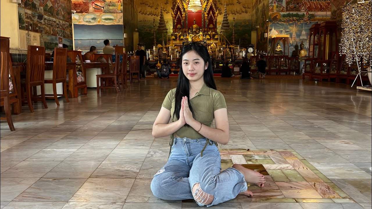 สาวลาวข้ามฝั่งโขง มากราบไหว้หลวงพ่อพระใส ครั้งแรก🇱🇦🇹🇭 #อริสาอ่านภาษาไทย