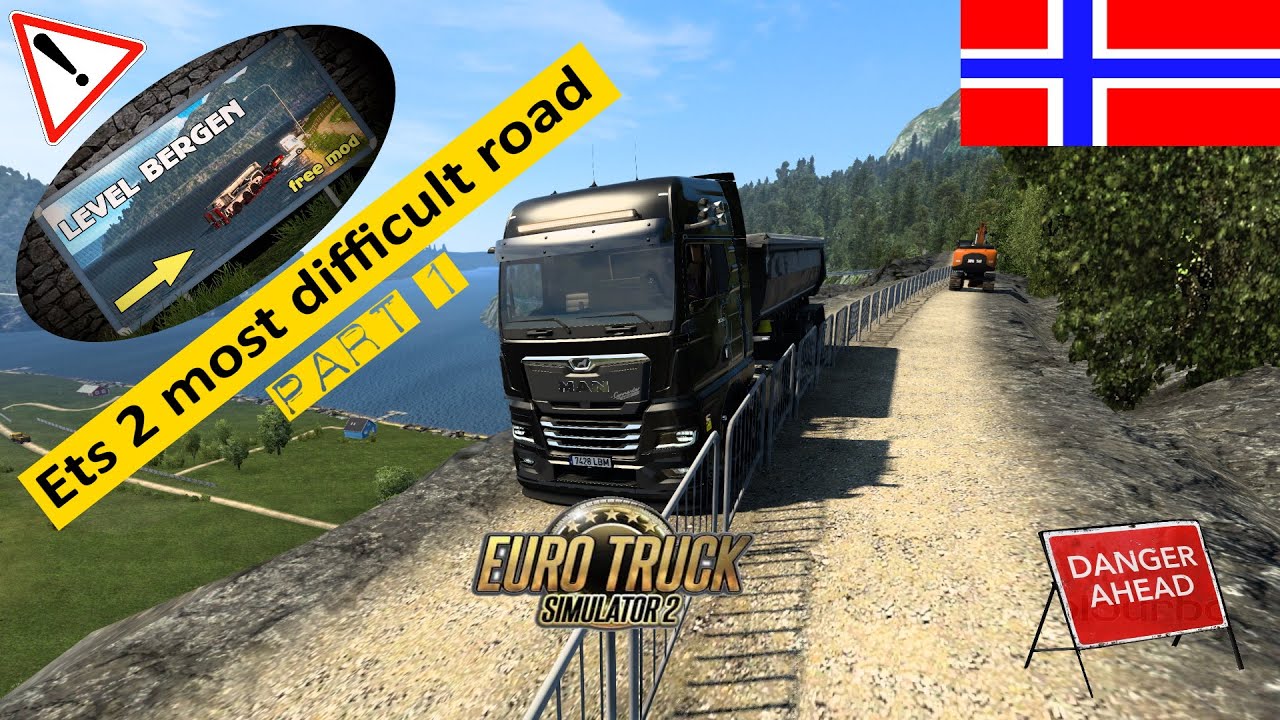 ets 2  most difficult road : level bergen