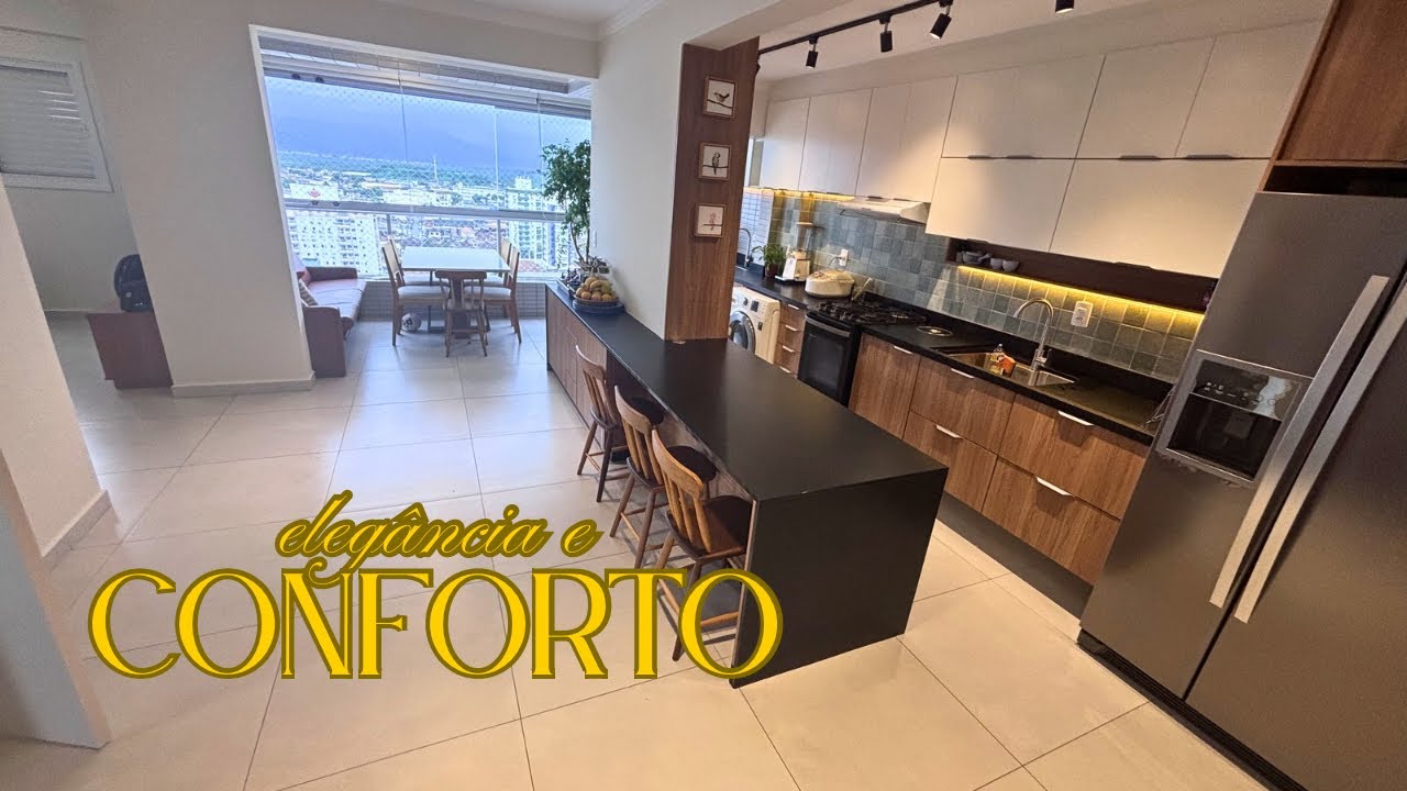 Duplex com 4 suítes na Guilhermina – 134m² e 3 vagas | Praia Grande