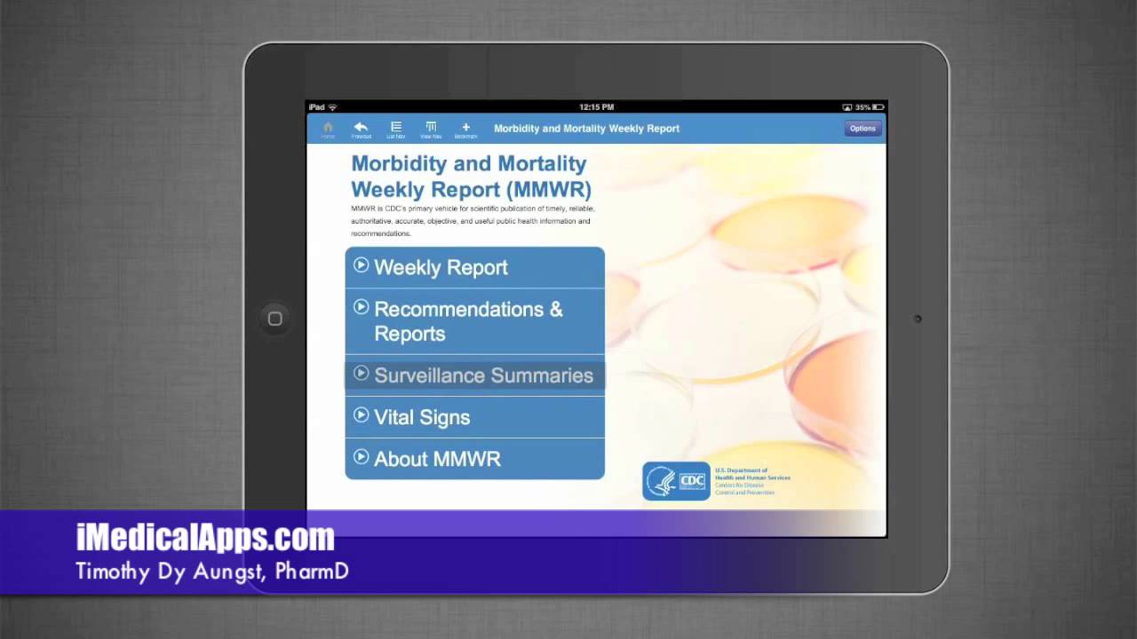 CDC MMWR App Review