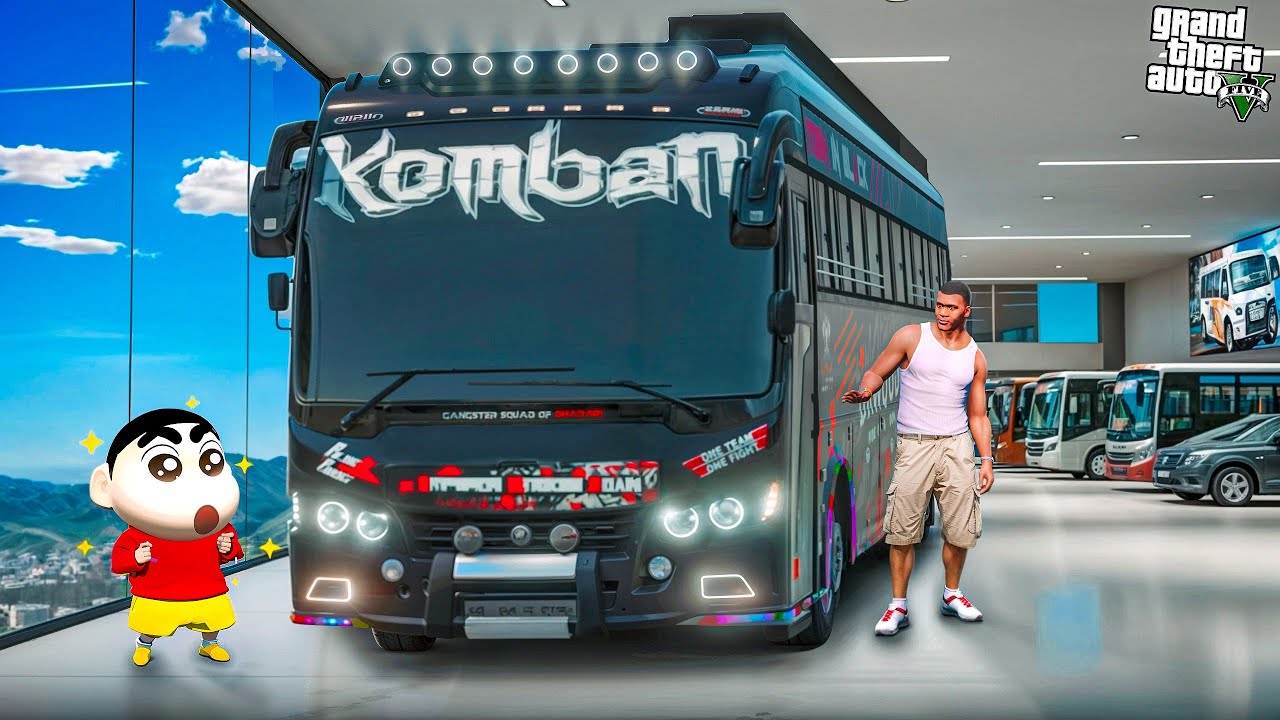 GTA 5: Franklin & Shinchan Buying New Komban Bus In Gta 5