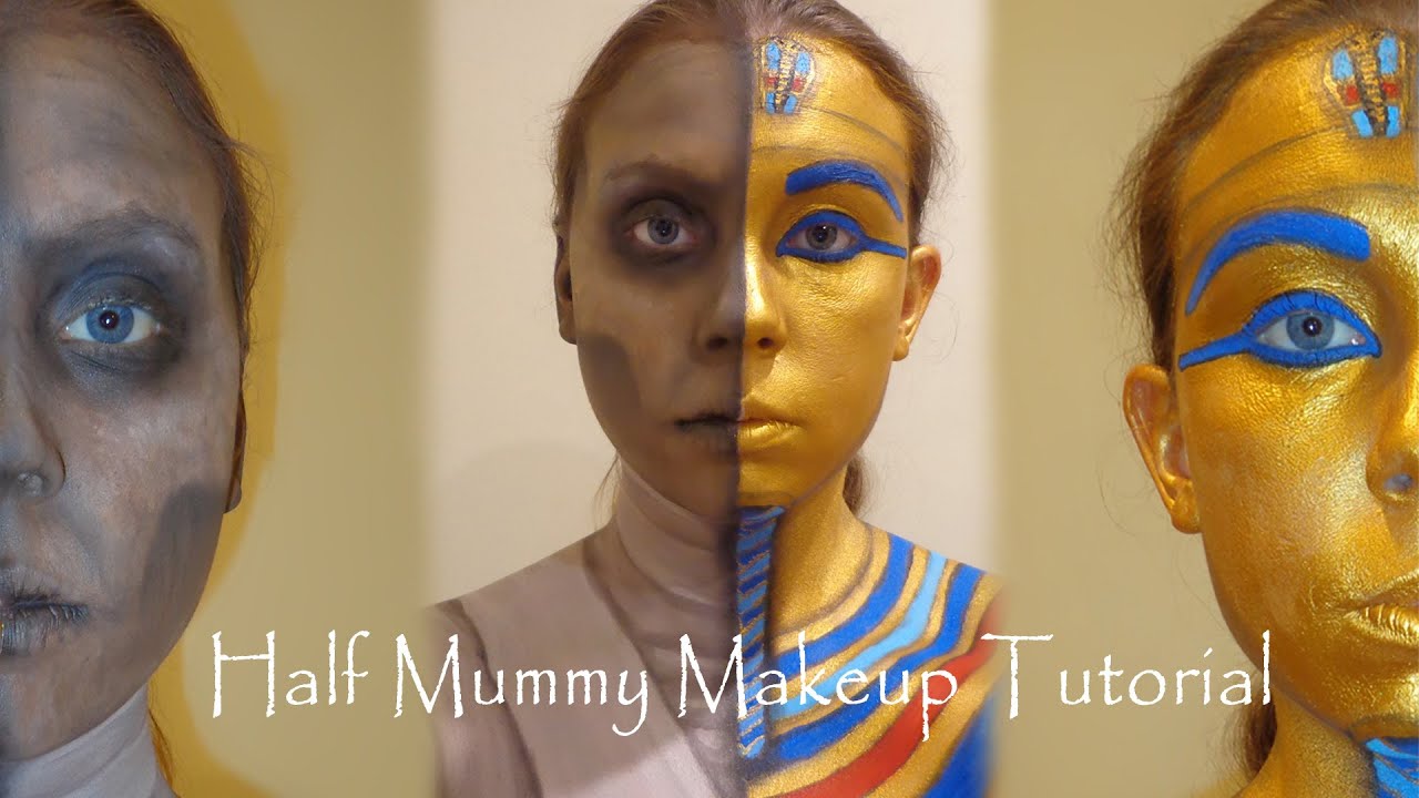Egyptian mummy makeup tutorial - sarcophagus