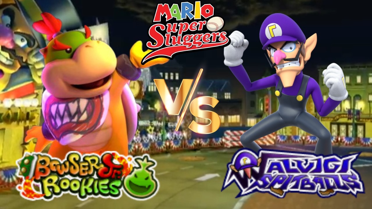 Super Mario Sluggers - Season 12 Game 3 Bowser Jr vs Waluigi [Wario City Night]