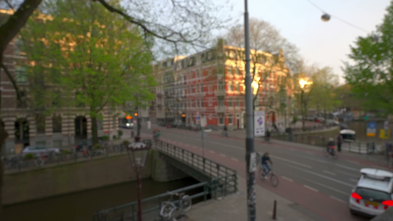 City Ambience ASMR Amsterdam Window Ambience and Relaxing City Sounds [4K HDR]