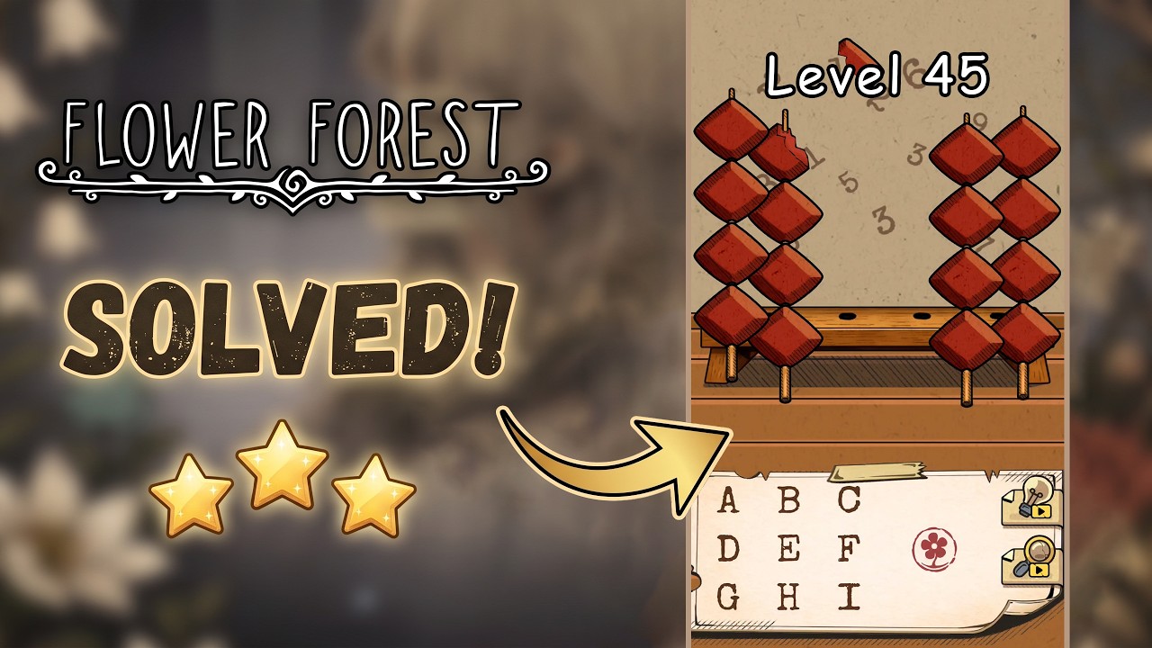 🌸 Flower Forest - Word Puzzle | Level 45 Walkthrough & Solution [iOS/Android] 🧠