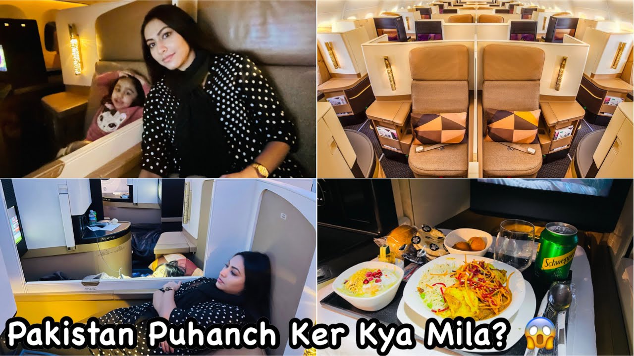 Huma in the Kitchen Landed in Pakistan from Canada | Travelling Experience in Etihad Business Class